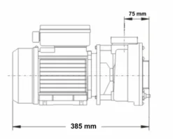 LX LP250 Spa Massagepomp 2,5 PK - 1 Speed -Bestway Winkel 3765.2