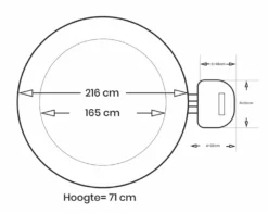 Intex Pure Spa Greywood Deluxe Opblaasbare Spa - 6 Persoons -Bestway Winkel intex greywood deluxe 6persoons afmetingen