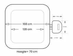 NetSpa Aspen Opblaasbare Spa - 4 Persoons -Bestway Winkel netspa aspen afmetingen