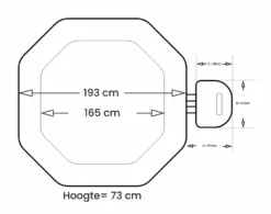 NetSpa Octopus Opbouw Spa - 6 Persoons -Bestway Winkel netspa octopus afmetingen