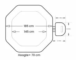 NetSpa Python Opblaasbare Spa - 6 Persoons -Bestway Winkel netspa python afmetingen